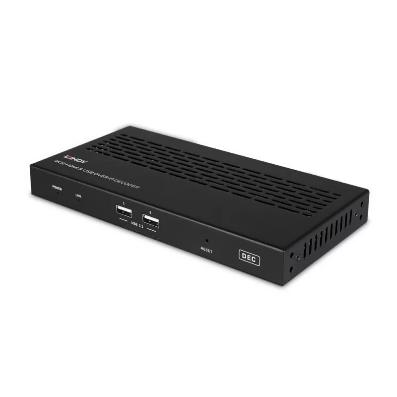 Ricevitore AV Lindy sistema 4K30 HDMI e USB over IP – decoder