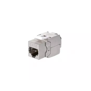Keystone Jack schermato Equip Cat 8.1 senza attrezzi 8 pz acciaio inox RJ-45