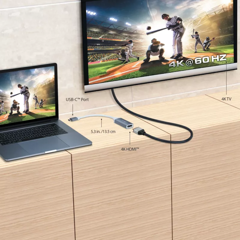 Adattatore j5create JCA153G-N USB-C® a 4K HDMI™, 2.0/3.2 Gen 1 (3.1 Gen 1), USB Type-C, uscita HDMI, 3840 x 2160 pixel
