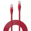 Cavo di rete Lindy 0,3m Cat.6 U/UTP, rosso