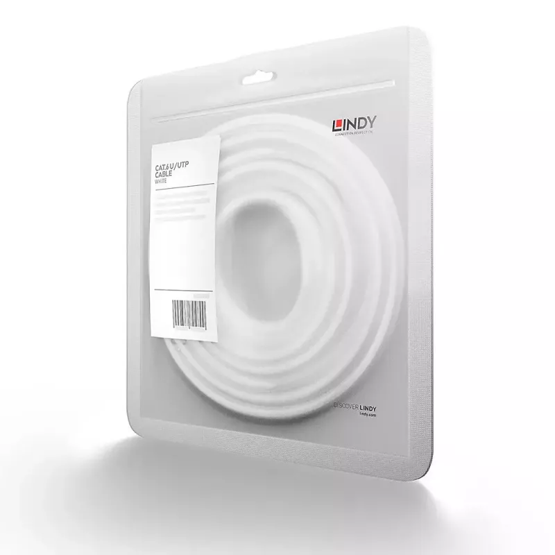 Cavo di rete Lindy 30m Cat.6 U/UTP, bianco