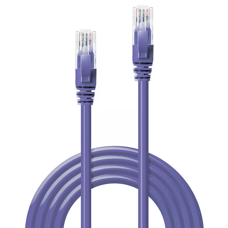 Cavo di rete Lindy 5m Cat.6 RJ-45 U/UTP viola
