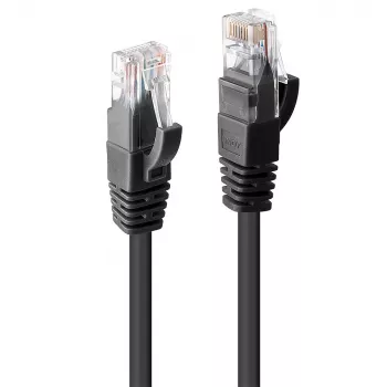Cavo di rete Lindy 5m Cat.6 RJ-45 U/UTP nero