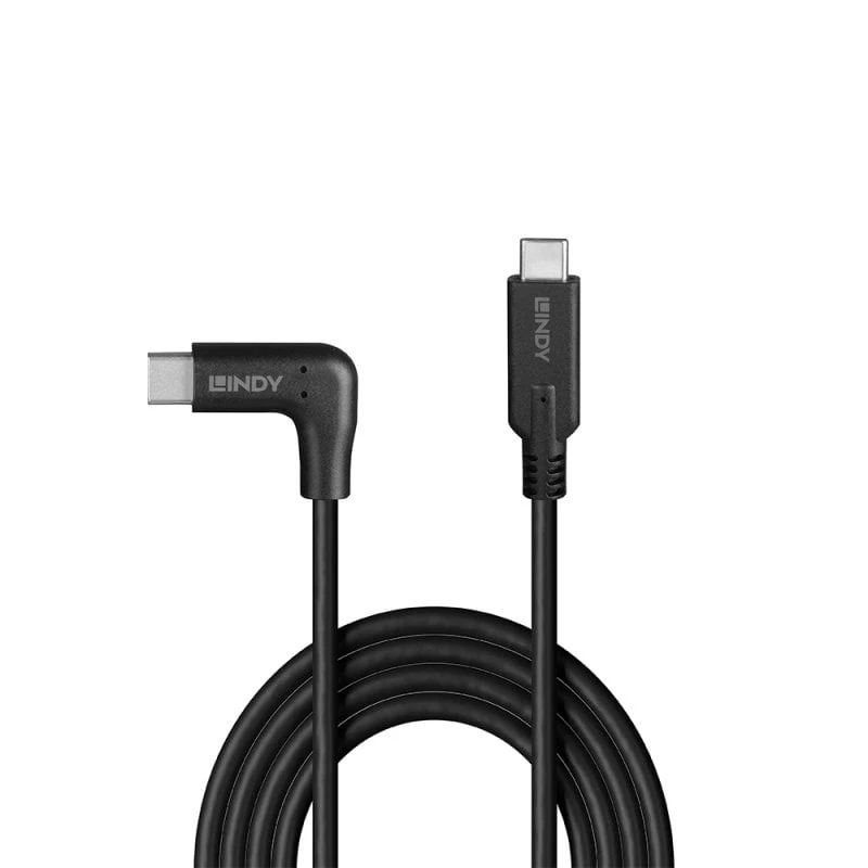 Lindy Cavo USB 3.2 0,5 m, USB-C dritto a USB-C angolare, 10 Gbit/s