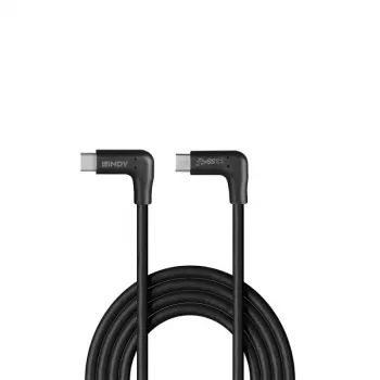 Lindy Cavo USB 3.2 USB-C con connettori angolari 1,5 m, 10 Gbit/s