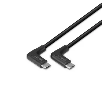 Lindy Cavo USB 3.2 USB-C con connettori angolari 1,5 m, 10 Gbit/s