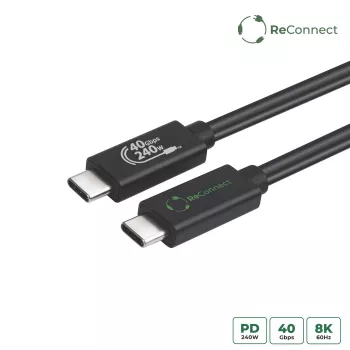 Cavo USB4 MicroConnect ReConnect ECO-USB4CC05 40 Gbit/s 100 W, USB-C a USB-C