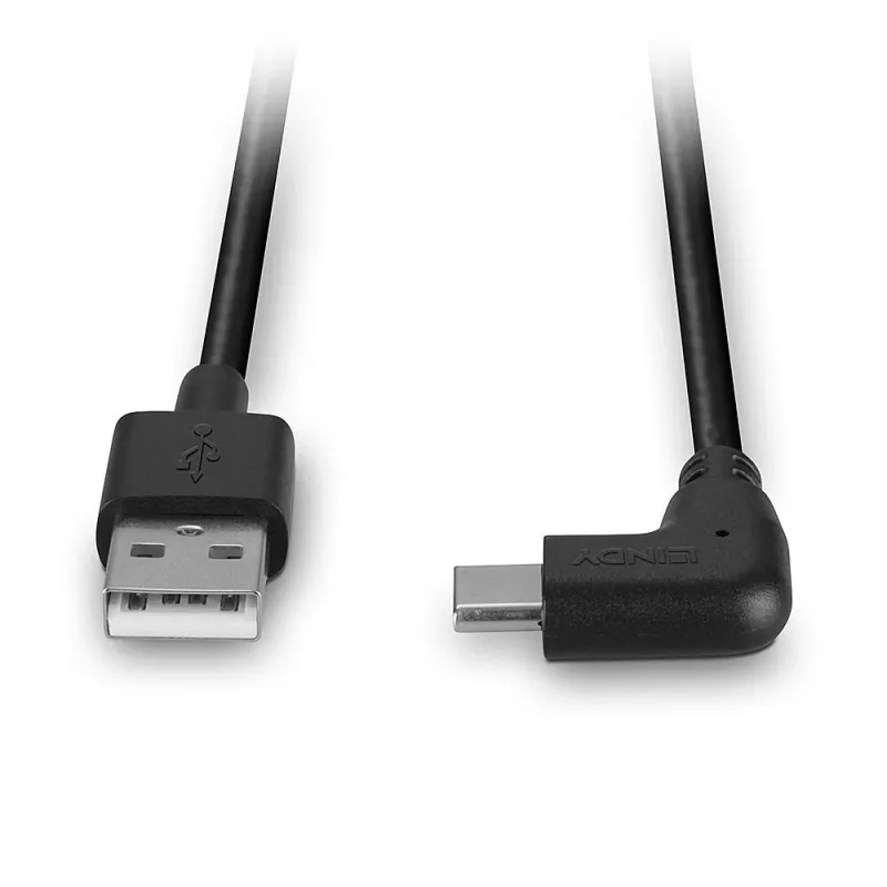 Cavo USB Lindy 32000 — USB 2.0, USB-A a USB-C, 0,5 m, nero