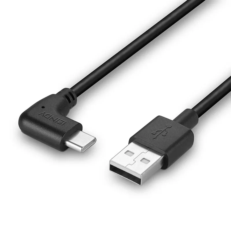 Cavo USB Lindy 32000 — USB 2.0, USB-A a USB-C, 0,5 m, nero