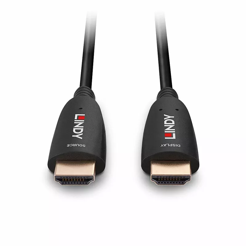 Lindy 38518 cavo HDMI ibrido in fibra ottica 8K60, 100 m, 4K 120 Hz, nero
