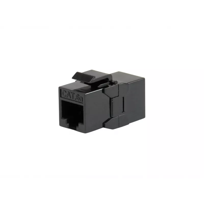 Giunto inline Keystone EQUIP Cat.6A non schermato, RJ-45, formato piatto, nero, 8 pezzi