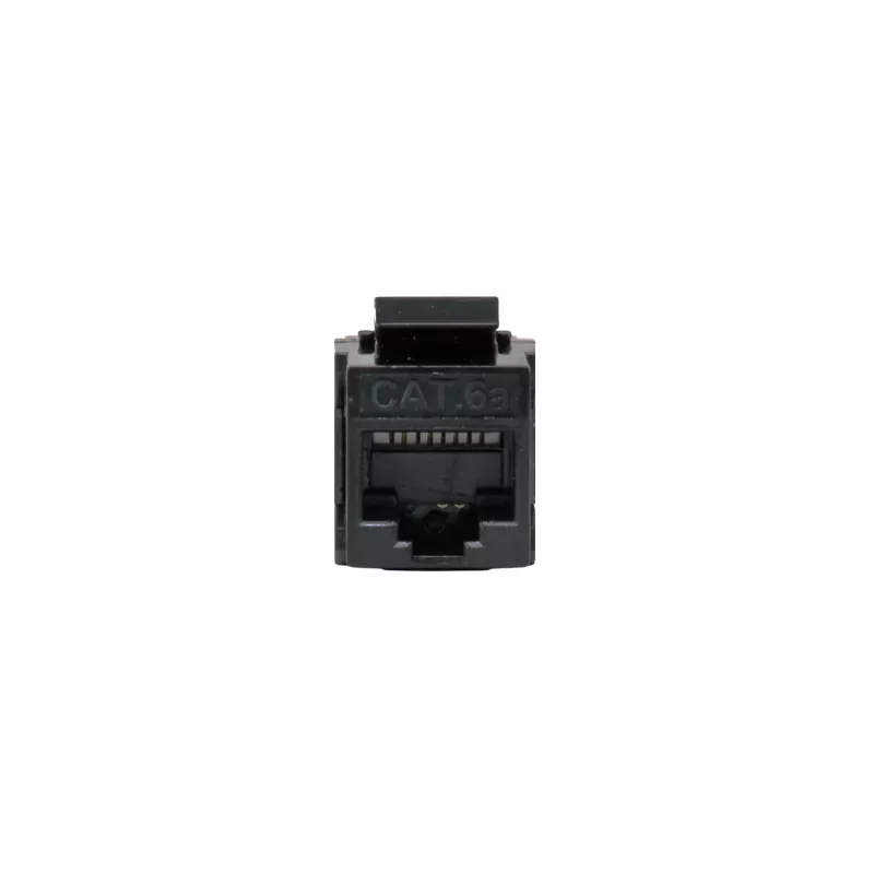 Giunto inline Keystone EQUIP Cat.6A non schermato, RJ-45, formato piatto, nero, 8 pezzi
