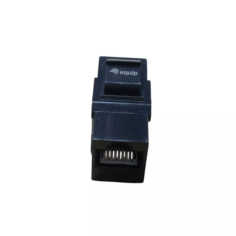 Giunto inline Keystone EQUIP Cat.6A non schermato, RJ-45, formato piatto, nero, 8 pezzi