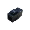 Giunto inline Keystone EQUIP Cat.6A non schermato, RJ-45, formato piatto, nero, 8 pezzi