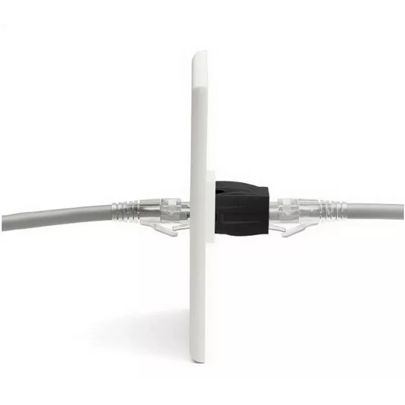 Giunto inline Keystone EQUIP Cat.6A non schermato, RJ-45, formato piatto, nero, 8 pezzi