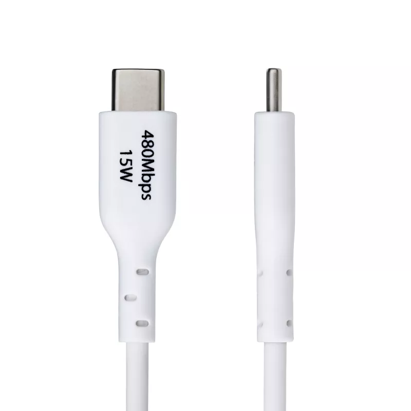 Cavo di ricarica StarTech.com 1 m USB-A a USB-C, ricarica e sincronizzazione, 3A, USB 2.0, guaina TPE – cavo USB di ricarica bianco
