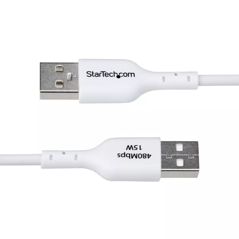 Cavo di ricarica StarTech.com 1 m USB-A a USB-C, ricarica e sincronizzazione, 3A, USB 2.0, guaina TPE – cavo USB di ricarica bianco