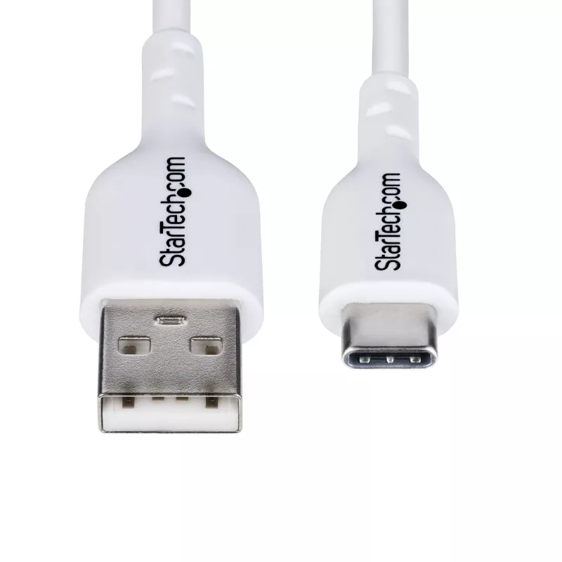 Cavo di ricarica StarTech.com 1 m USB-A a USB-C, ricarica e sincronizzazione, 3A, USB 2.0, guaina TPE – cavo USB di ricarica bianco
