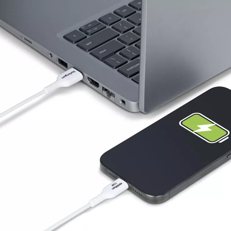Cavo di ricarica StarTech.com 1 m USB-A a USB-C, ricarica e sincronizzazione, 3A, USB 2.0, guaina TPE – cavo USB di ricarica bianco