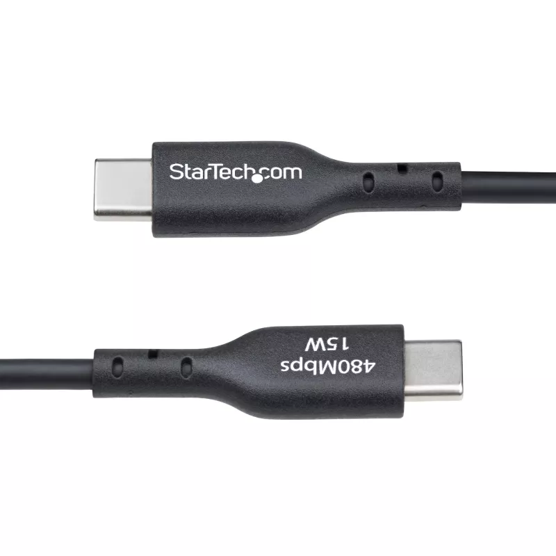 Cavo di ricarica StarTech.com 3ft (1 m) USB-A a USB-C, ricarica e sincronizzazione, 3A, USB 2.0, guaina TPE – cavo USB di ricarica nero