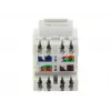 Connettore femmina keystone Cat.6 non schermato LSA Equip, tipo slim, bianco