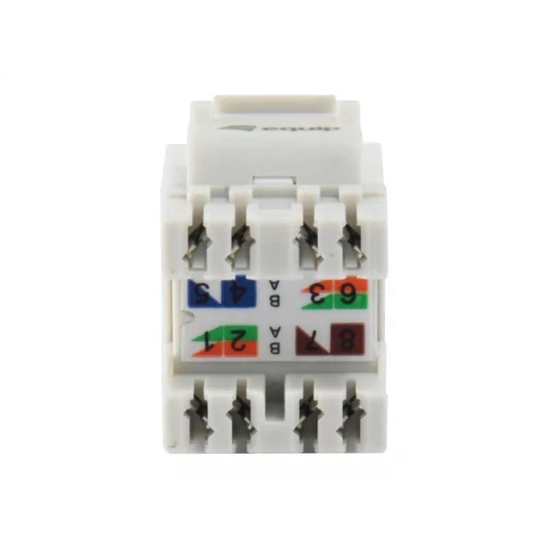 Connettore femmina keystone Cat.6 non schermato LSA Equip, tipo slim, bianco