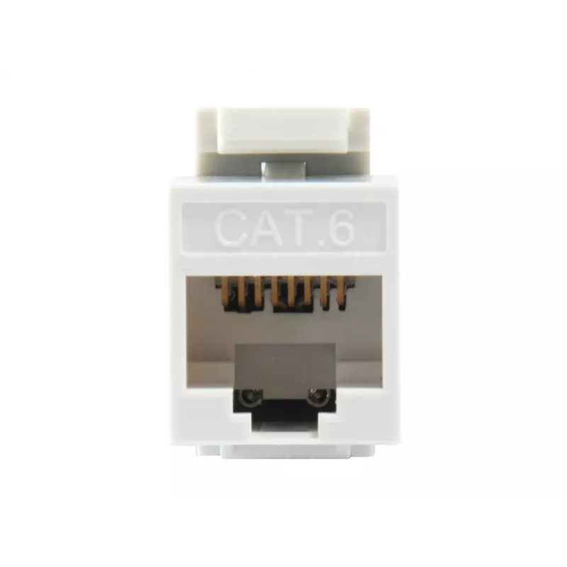 Connettore femmina keystone Cat.6 non schermato LSA Equip, tipo slim, bianco