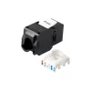 Jack keystone Cat.6A non schermato senza attrezzi Equip, RJ-45, LSA, nero