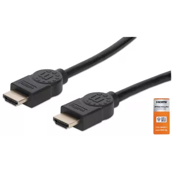 Cavo HDMI con Ethernet Manhattan HDMM1MP 1 m connettore maschio a maschio nero