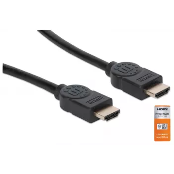 Cavo HDMI con Ethernet Manhattan HDMM1MP 1 m connettore maschio a maschio nero