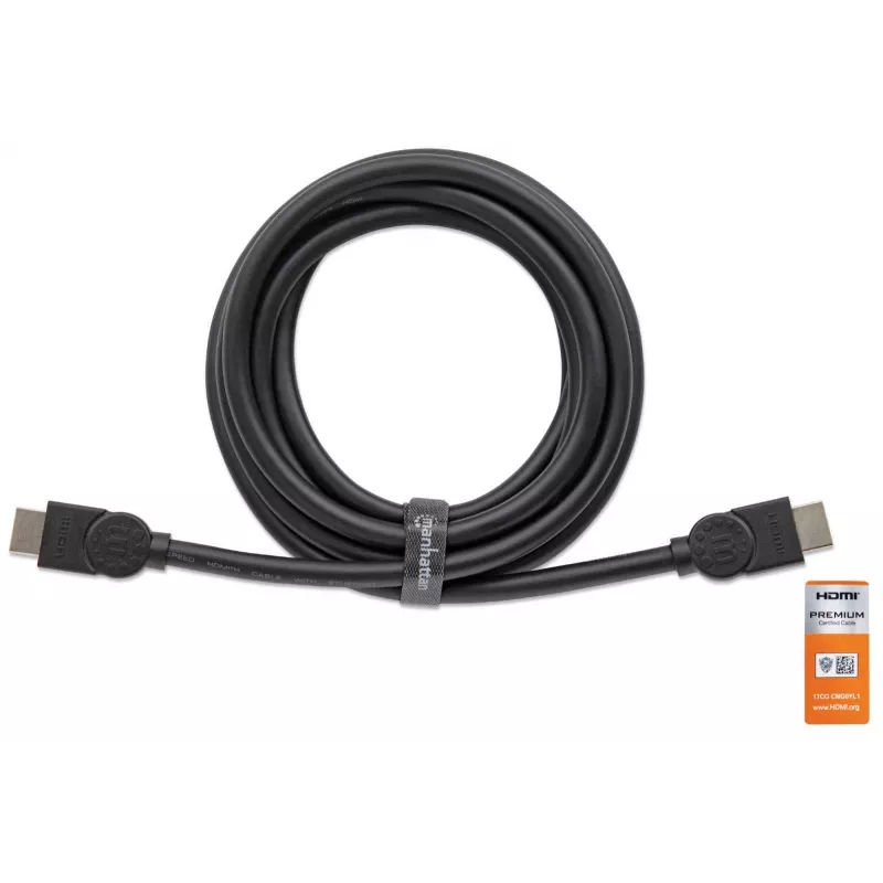 Cavo HDMI con Ethernet Manhattan HDMM1MP 1 m connettore maschio a maschio nero