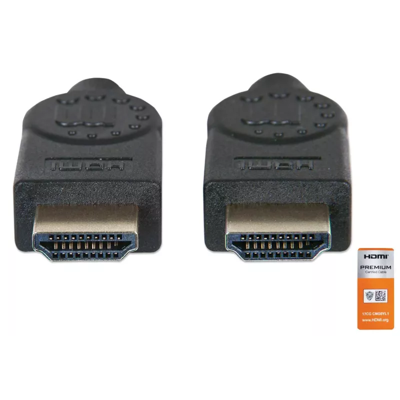 Cavo HDMI con Ethernet Manhattan HDMM1MP 1 m connettore maschio a maschio nero