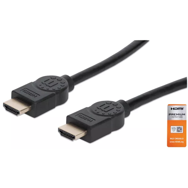 Cavo HDMI connettore maschio a maschio Manhattan HDMM2MP 1,8 m nero