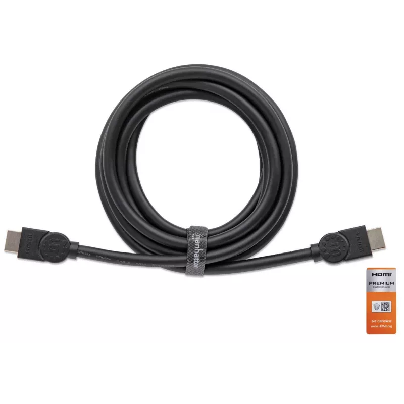 Cavo HDMI connettore maschio a maschio Manhattan HDMM2MP 1,8 m nero