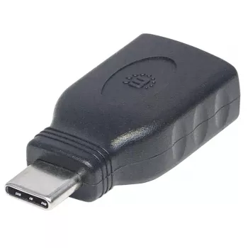 Adattatore Manhattan USB-C a USB-A, connettore maschio a femmina, 5 Gbit/s (USB 3.2 Gen1, anche USB 3.0), SuperSpeed USB, nero, garanzia a vita, corrisponde a USB31CAADG