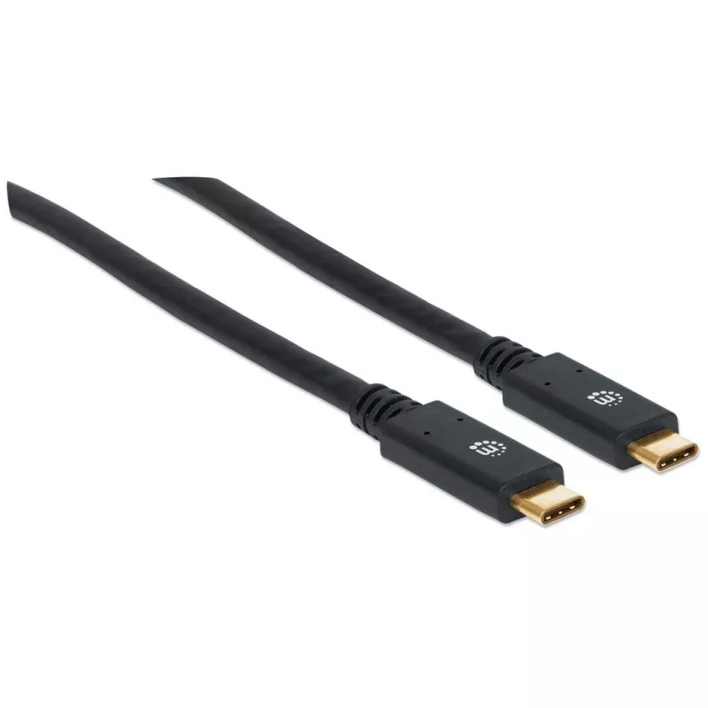 Cavo USB-C Manhattan USB315CC2M 2 m connettore maschio a maschio nero
