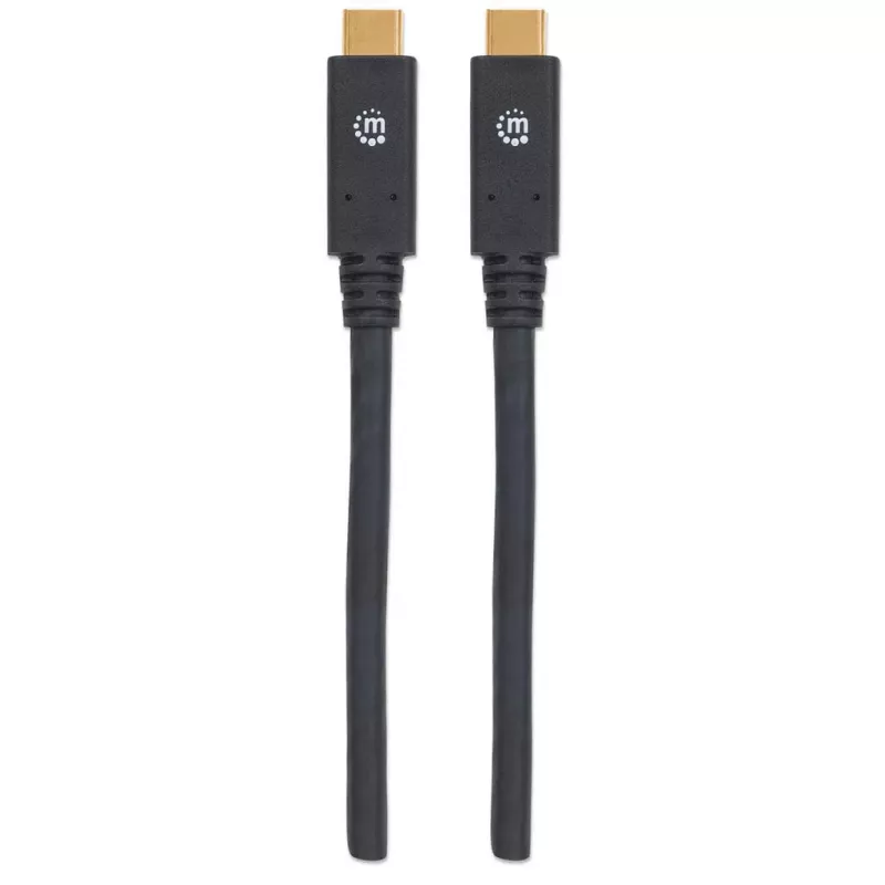 Cavo USB-C Manhattan USB315CC2M 2 m connettore maschio a maschio nero