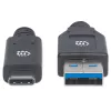 Cavo USB-C a USB-A Manhattan 354981 3 m connettore maschio a maschio