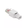 LogiLink MP0025 Connettore modulare RJ45 Cat.6 UTP, senza attrezzi, bianco