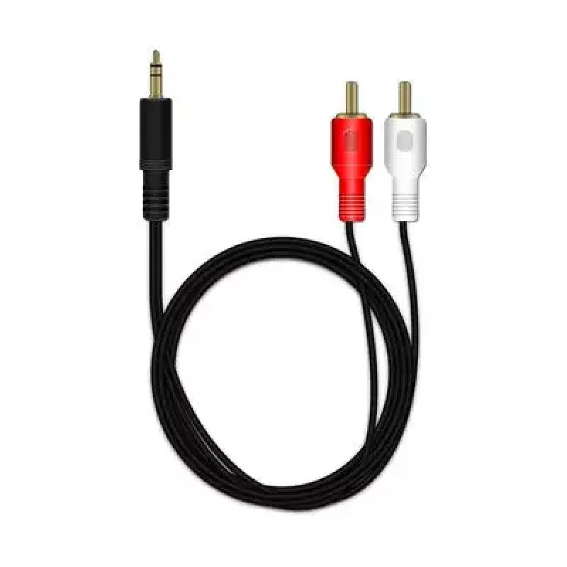 Cavo audio MediaRange MRCS164 1 m 2xRCA 3,5 mm nero