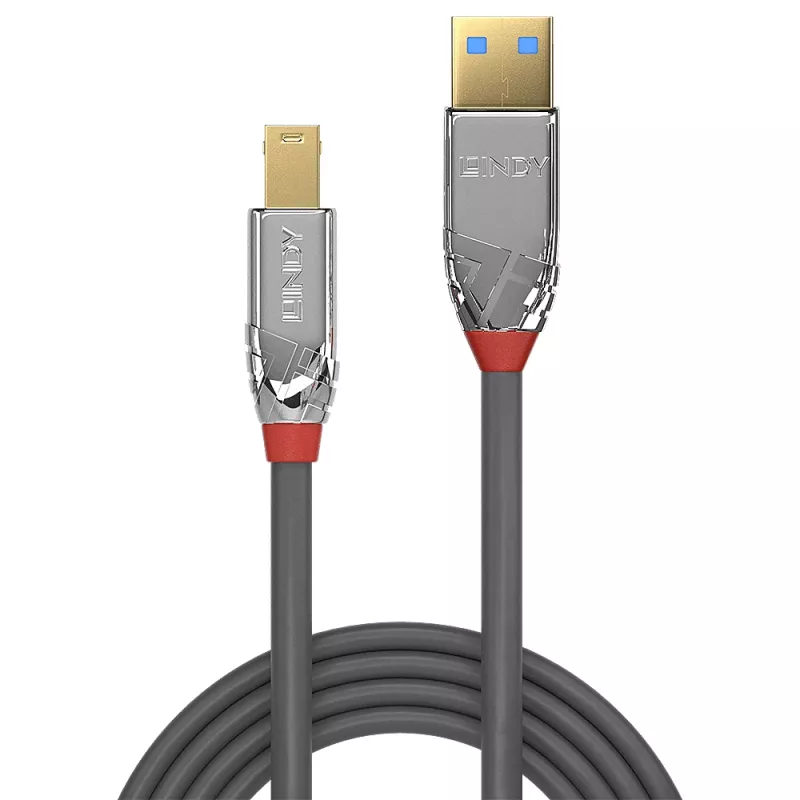 Lindy cavo USB 3.0 Type-A a B, 5 m, 5 Gbit/s, Cromo Line