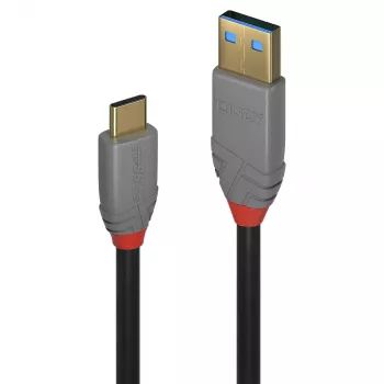 Lindy cavo USB 3.2 Type-A a C, 1 m, 10 Gbit/s, 5A, PD, Anthra Line