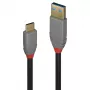 Lindy cavo USB 3.2 Type-A a C, 1 m, 10 Gbit/s, 5A, PD, Anthra Line