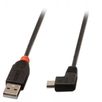 Cavo USB Lindy USB2.0 A/Mini-B 90° 0,5m