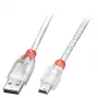 Lindy cavo USB 2.0 Type-A a Mini-B, 3 m, trasparente