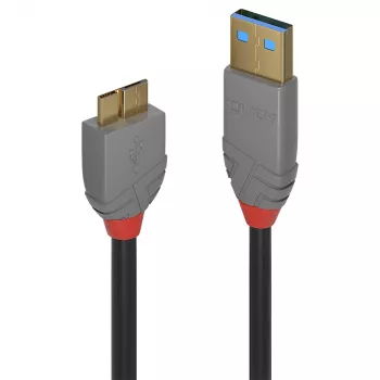 Lindy cavo USB 3.2 Type-A a Micro-B, 3 m, 5 Gbit/s, Anthra Line