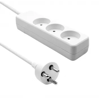 Microconnect MC-GRU0350DK prolunga elettrica 5 m 3 prese AC per interni bianco