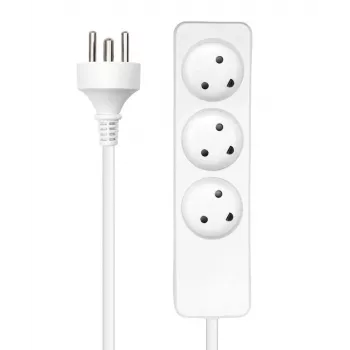 Microconnect MC-GRU0350DK prolunga elettrica 5 m 3 prese AC per interni bianco