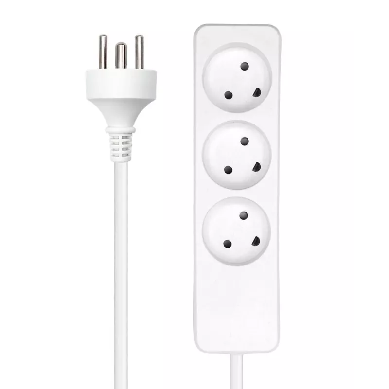 Microconnect MC-GRU0350DK prolunga elettrica 5 m 3 prese AC per interni bianco