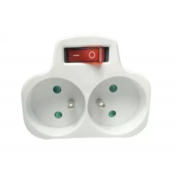 Microconnect MC-PLUGOOEU1+2FRW interruttore per presa Type EU
